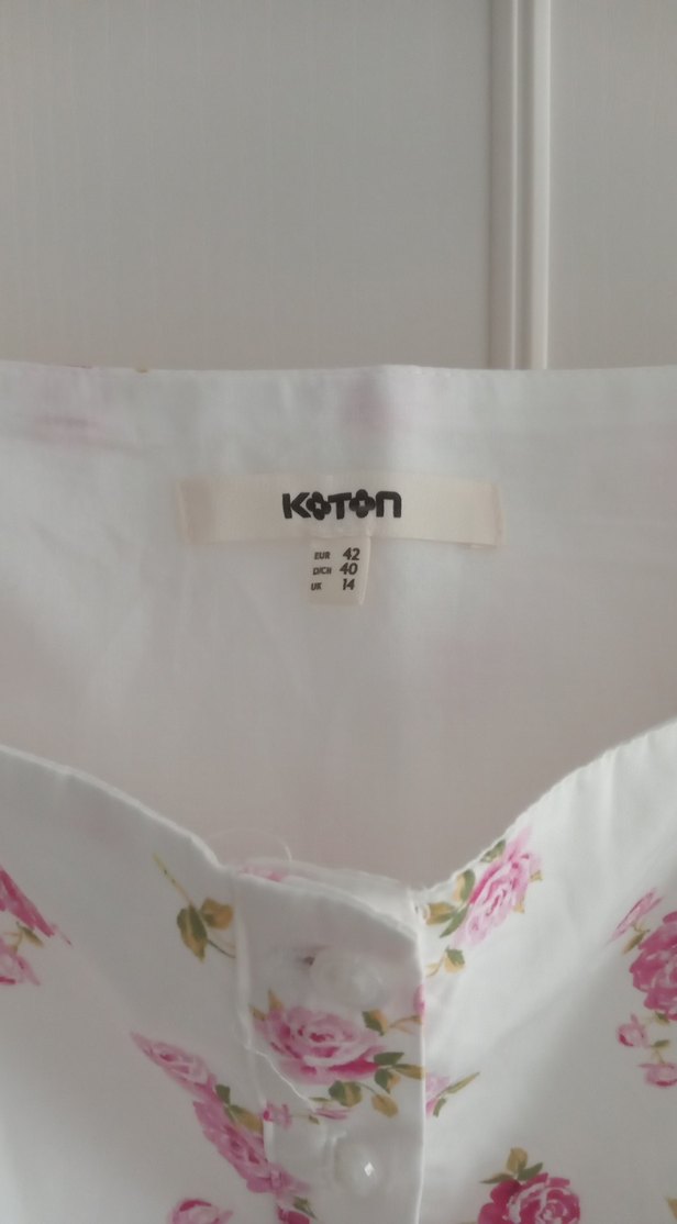 Pembe Çiçekli Midi  askılı krop - Görsel 3