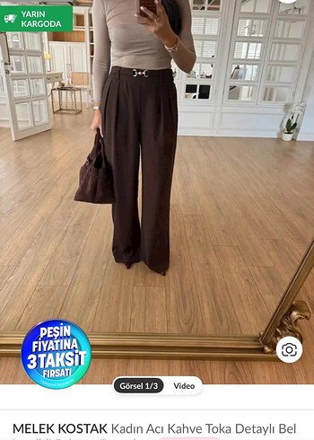 Bol kesim rahat bayan pantolon - Görsel 5