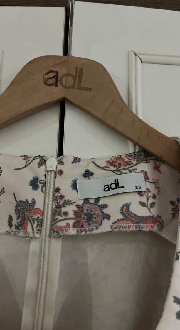 Bej Desenli Kolsuz Midi Bohem Elbise - Görsel 3