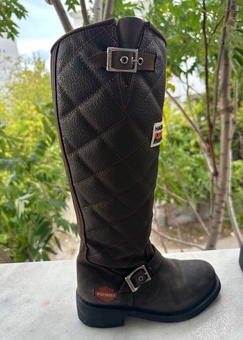 Kahverengi Harley-Davidson Biker Dizüstü Çizme - Görsel 2