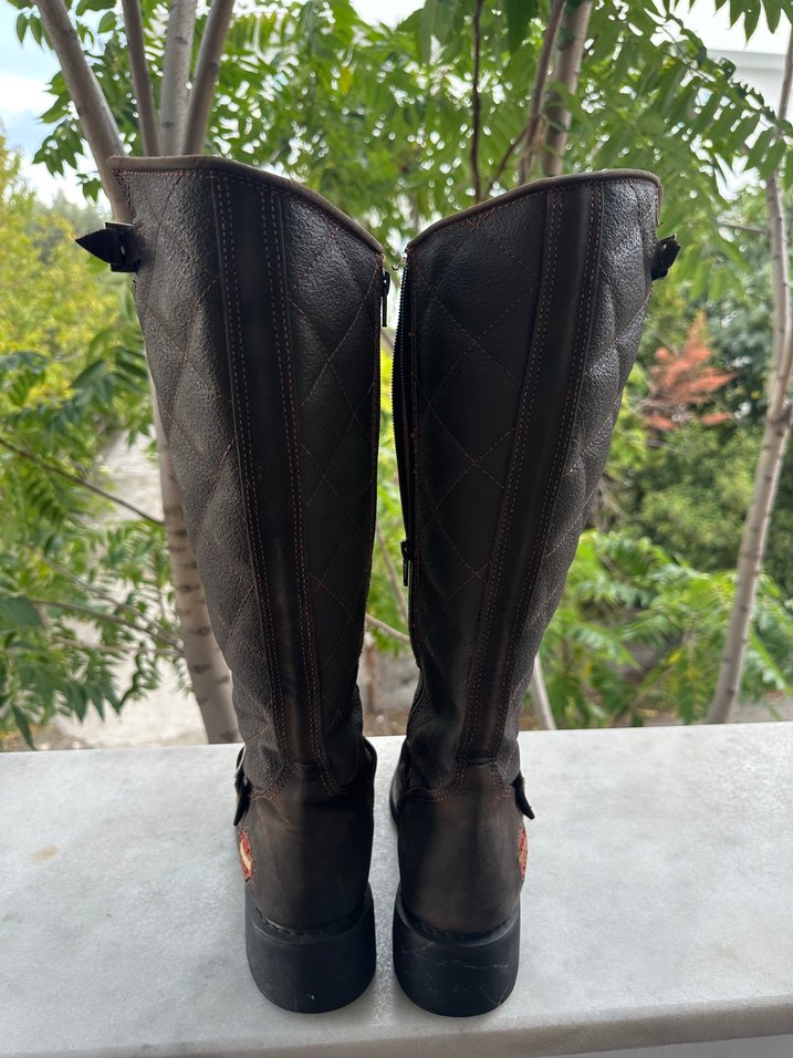 Kahverengi Harley-Davidson Biker Dizüstü Çizme - Görsel 4