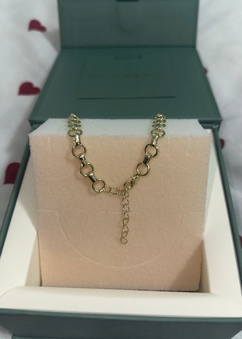 Altın Renk Zincir Detaylı Midi Kolye - Görsel 2