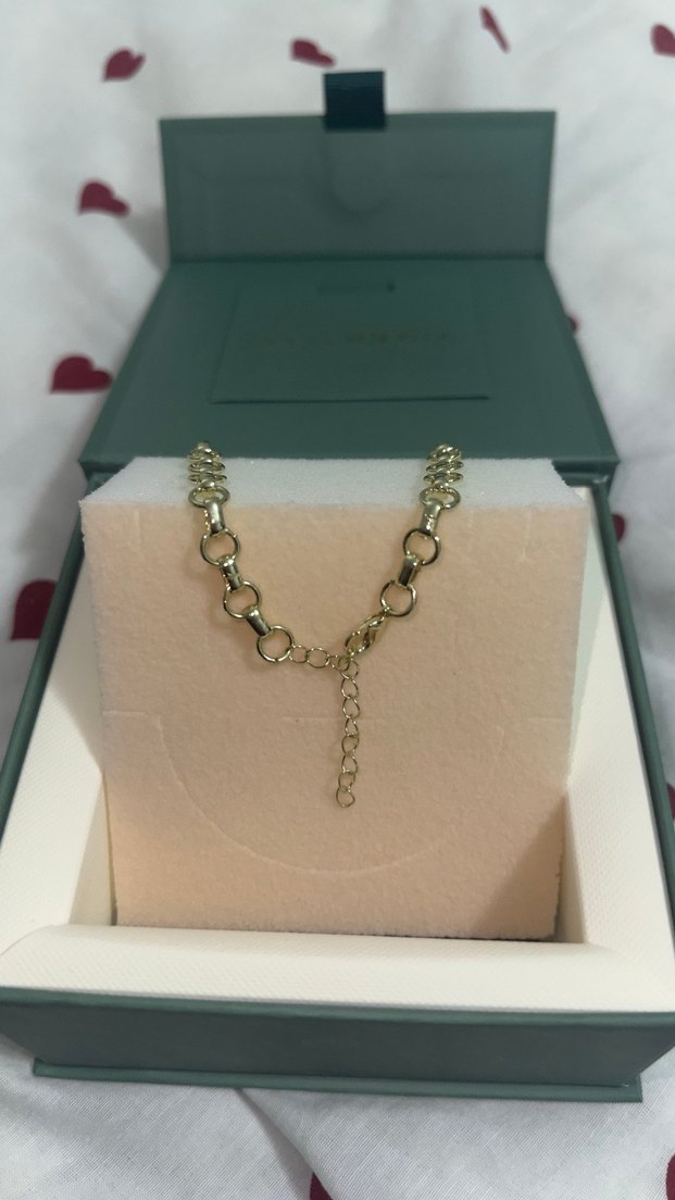 Altın Renk Zincir Detaylı Midi Kolye - Görsel 2