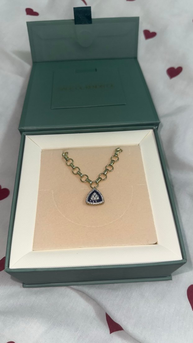 Altın Renk Zincir Detaylı Midi Kolye - Görsel 3