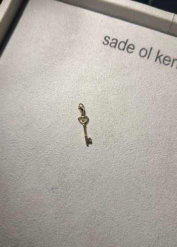 Kadın Altın Anahtar Püsküllü Kolye - Görsel 2