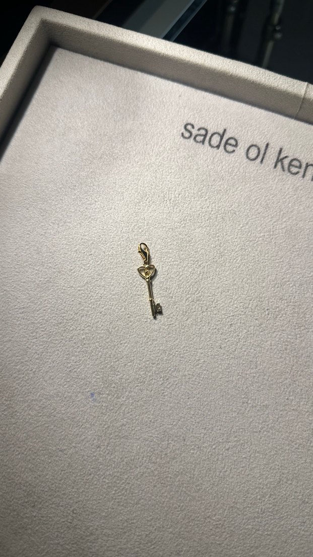 Kadın Altın Anahtar Püsküllü Kolye - Görsel 2