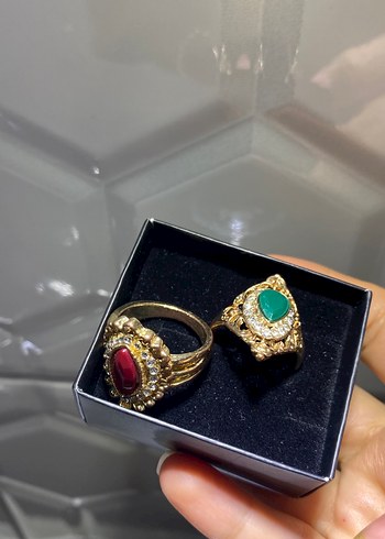 Vintage Düğün Kadın Yüzüğü Altın Renkli - Görsel 2