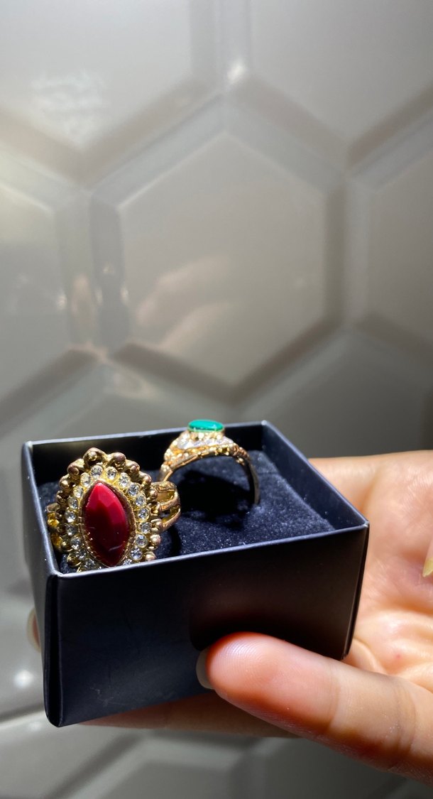 Vintage Düğün Kadın Yüzüğü Altın Renkli - Görsel 3