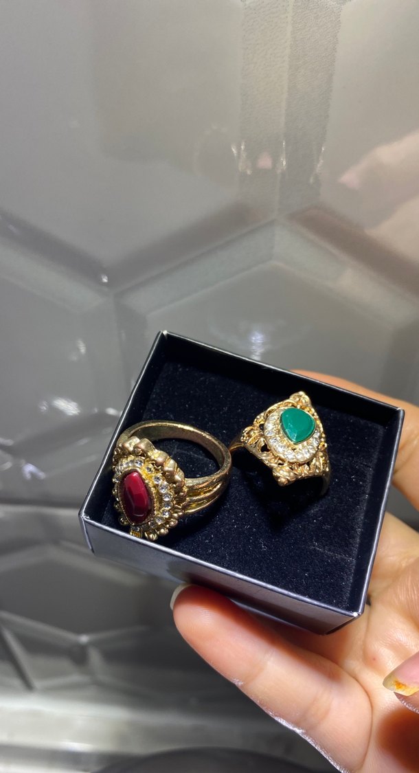 Vintage Düğün Kadın Yüzüğü Altın Renkli - Görsel 2