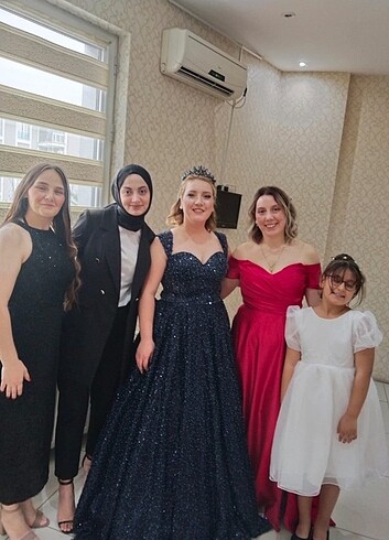 Diğer Kırmızı saten abiye