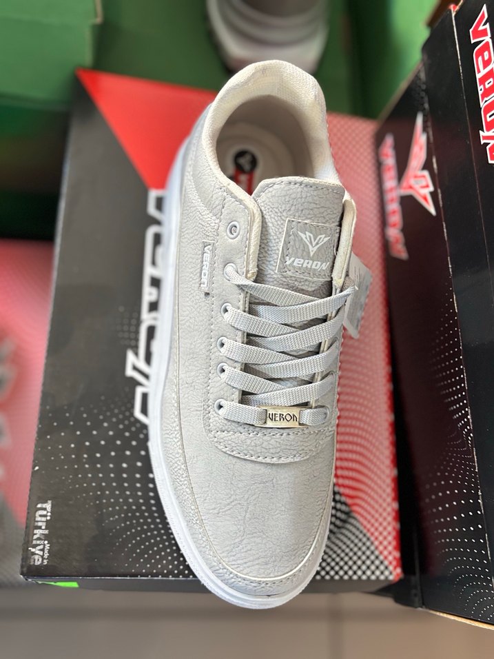 Gri Platform Topuklu Bağcıklı Kadın Spor Ayakkabı 40-44 - Görsel 2