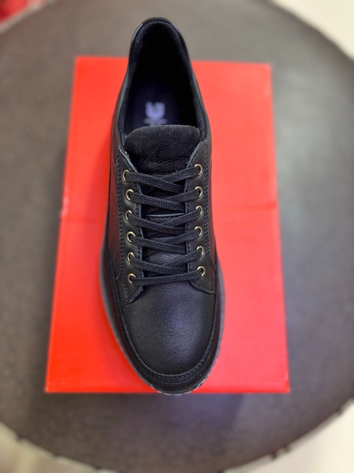 Siyah Gri Bağcıklı Erkek Günlük Spor Ayakkabı 40-44 arası numara - Görsel 2