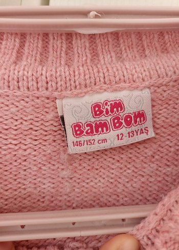 Nakışlı Pembe Triko kız çocuk Kazak - Görsel 4