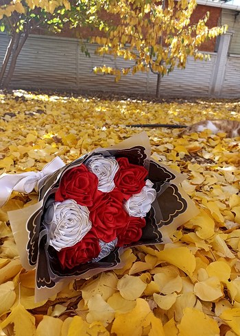 El yapımı 9'lu kurdele buketi - Görsel 3