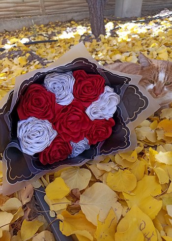 El yapımı 9'lu kurdele buketi - Görsel 5