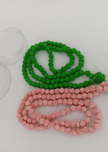 Beden çeşitli Renk Renkli Pembe ve Yeşil kokulu tespih