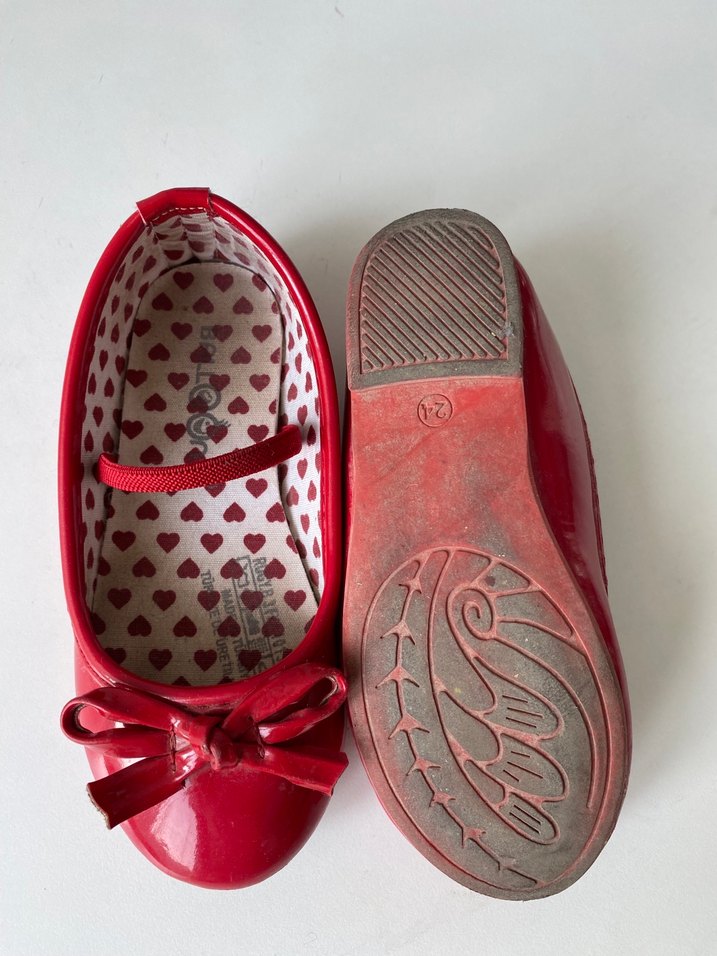 Kız Çocuk Kırmızı Tokalı Babet Ayakkabı - Görsel 3