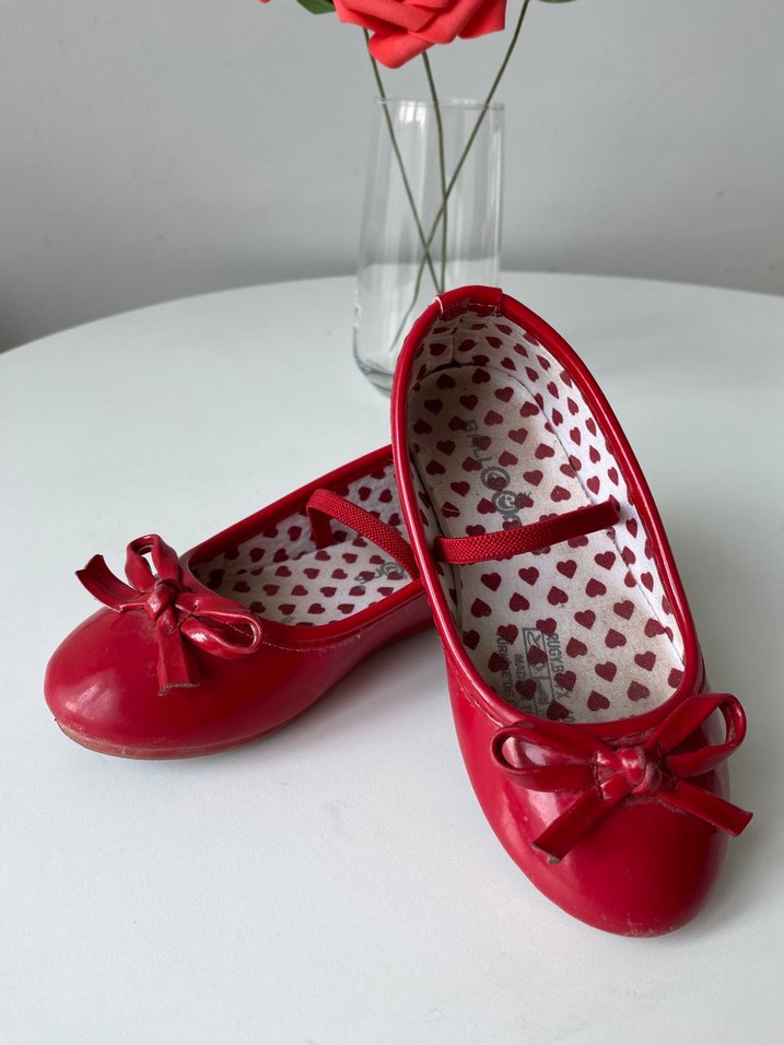 Kız Çocuk Kırmızı Tokalı Babet Ayakkabı - Görsel 2