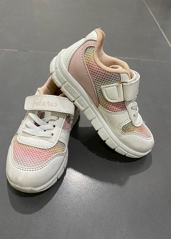 Kız Çocuk Beyaz Pastel Spor Ayakkabı - Görsel 2