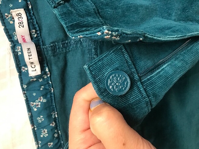 13-14 Yaş Beden mavi Renk Kız çocuk pantolon