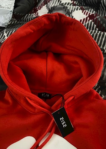 Diğer Kadın Kırmızı Kapüşonlu Sweatshirt