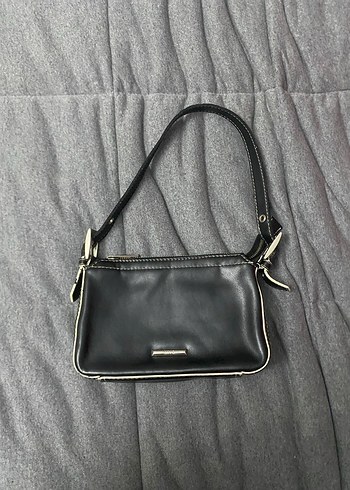 Klasik Siyah Deri Kadın Çanta - Görsel 3