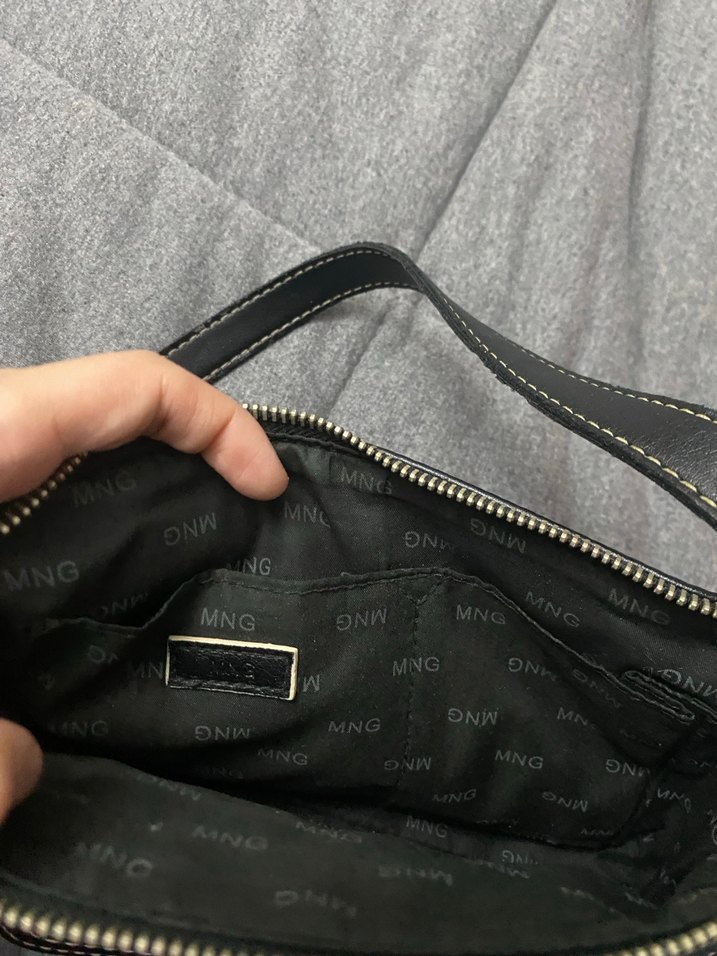 Klasik Siyah Deri Kadın Çanta - Görsel 2