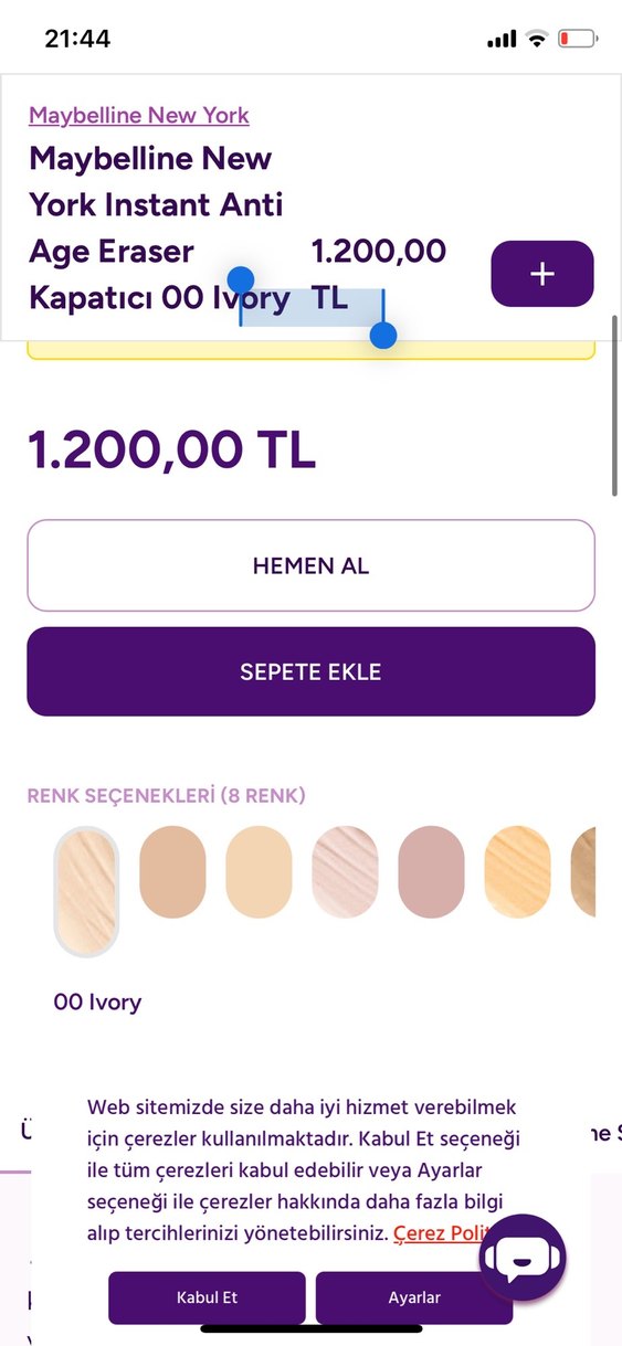 maybelline kapatıcı - Görsel 2