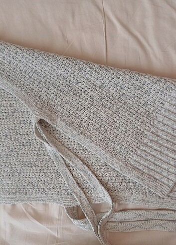 Ajurlu gri süveter  - Görsel 2