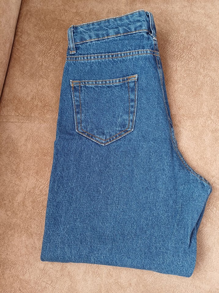 Kadın Mavi kot pantolon - Görsel 2