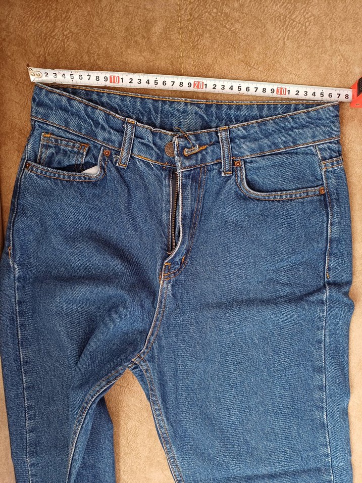 Kadın Mavi kot pantolon - Görsel 3