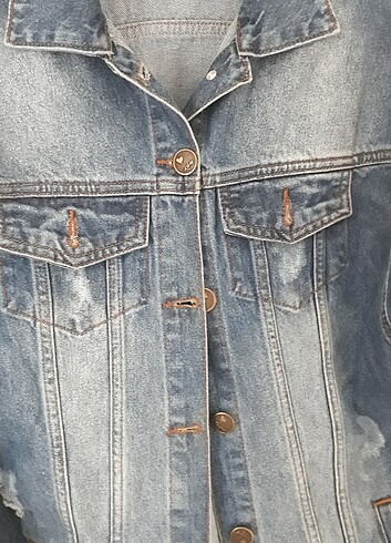 Diğer Oversize uzun kot ceket