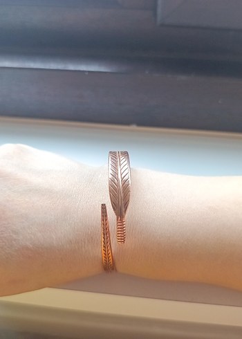 Bakır Minimalist Bohem Kadın Bileklik - Görsel 3