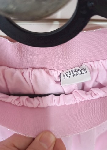 Pembe Fırfırlı Kız Çocuk Etek 8-9 yaş - Görsel 2