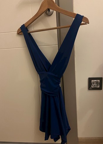 Lacivert şortlu mini elbise - Görsel 3