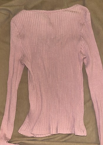 Pembe V Yaka bluz - Görsel 3