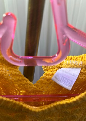 Sarı kız bebek Triko Kazak, Bisiklet Yaka, Uzun Kollu - Görsel 2