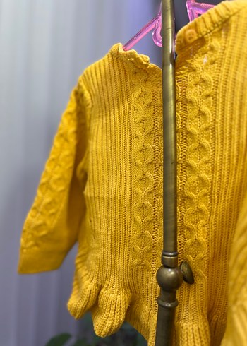 Sarı kız bebek Triko Kazak, Bisiklet Yaka, Uzun Kollu - Görsel 5