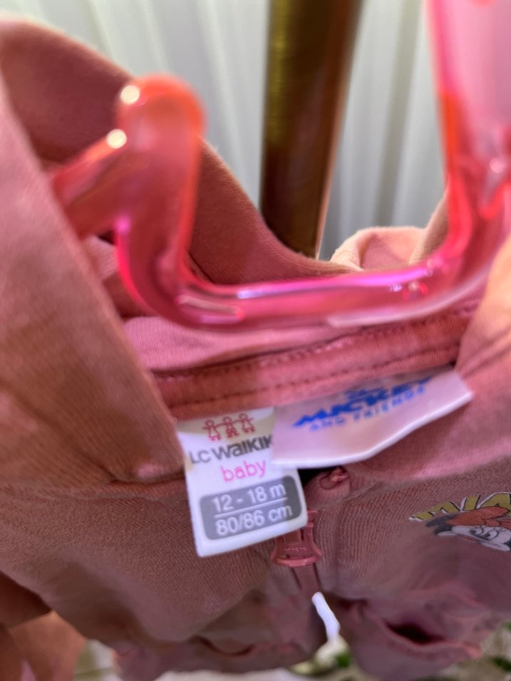 Kız Çocuk Pembe Minnie Kapüşonlu tulum - Görsel 3