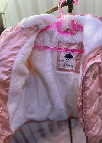 Kürklü Pembe Kız Çocuk Mont - Görsel 5