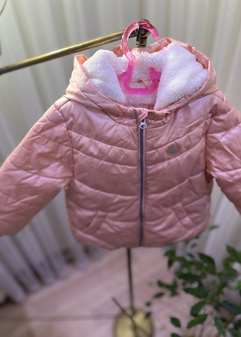 Kürklü Pembe Kız Çocuk Mont - Görsel 2
