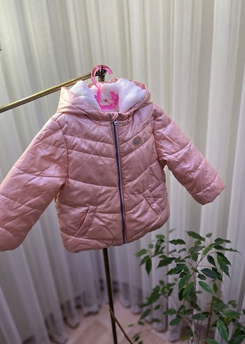Kürklü Pembe Kız Çocuk Mont - Görsel 3