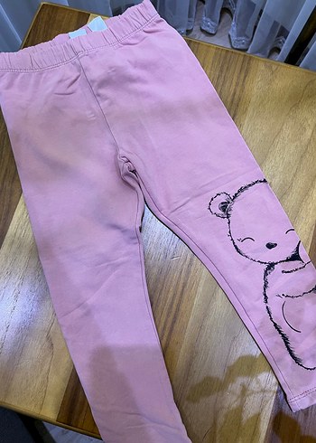 Kız Çocuk Baskılı Pamuklu Tayt - Görsel 5