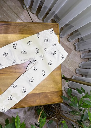 Kız Çocuk Baskılı Pamuklu Tayt - Görsel 2