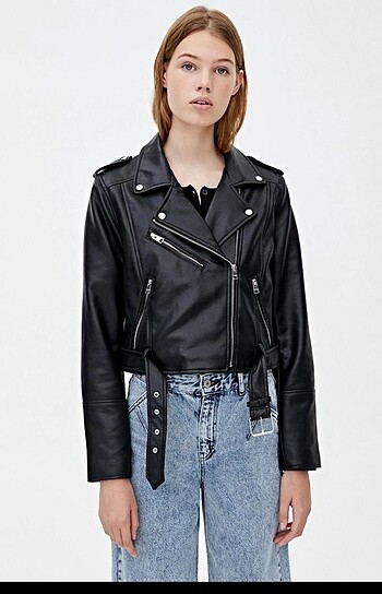 Pull and Bear Deri ceket pull & bear
