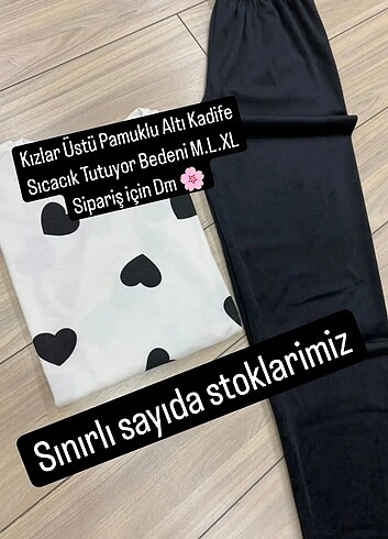 m Beden Kadife Pijama Takımı 