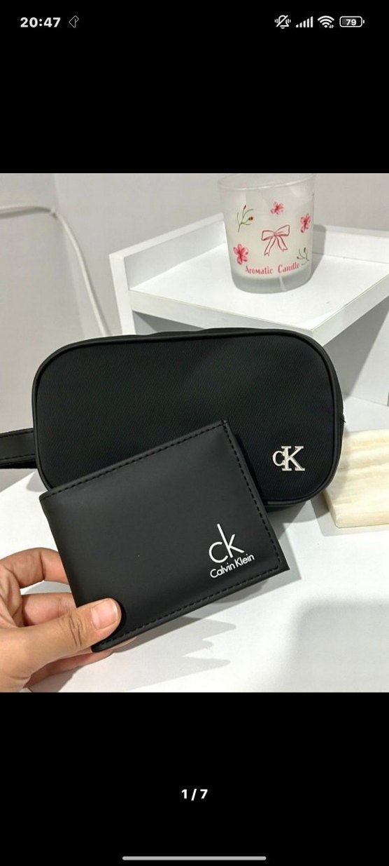 İKİLİ CÜZDAN PORTFÖY EL ÇANTASI SET - Görsel 3