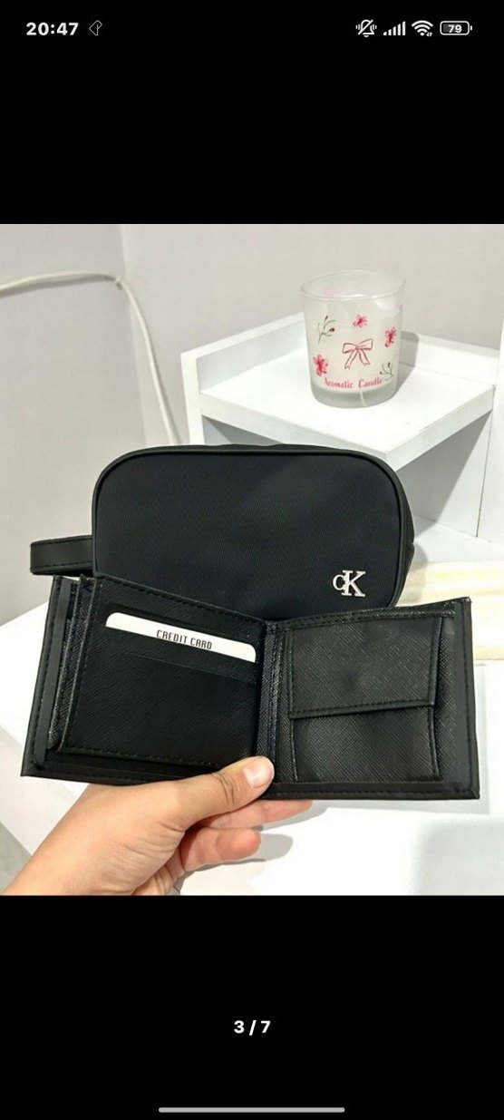 İKİLİ CÜZDAN PORTFÖY EL ÇANTASI SET - Görsel 5