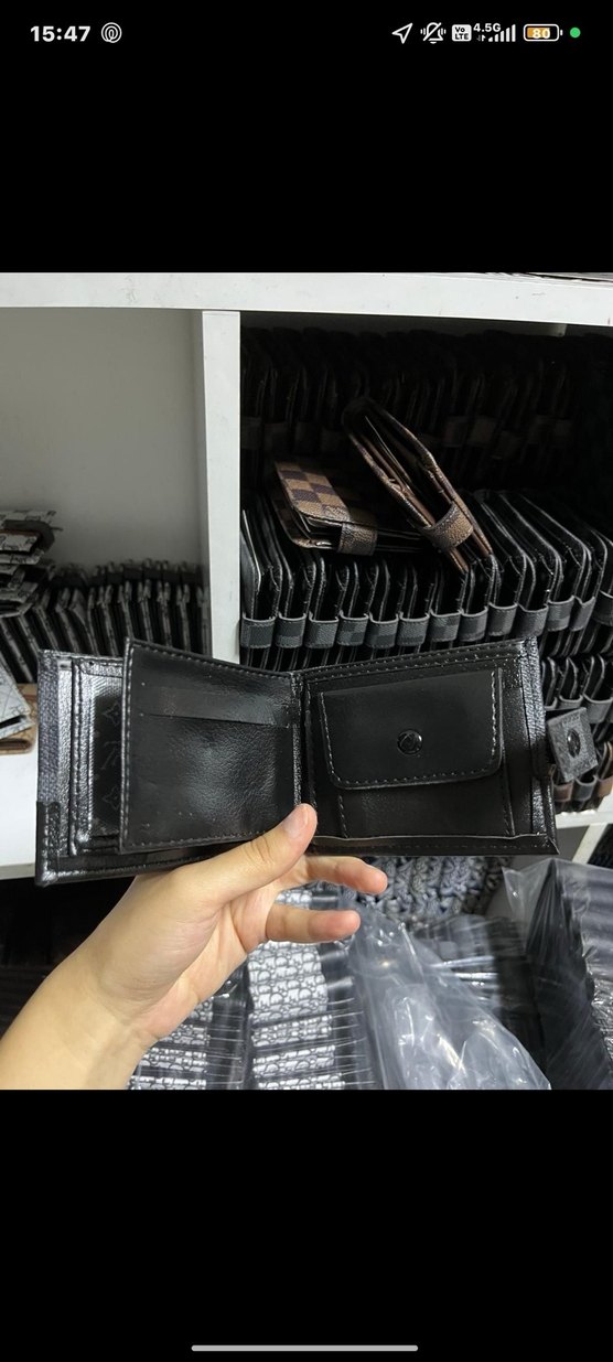 Louis Vuitton Siyah Kareli Erkek Cüzdanı - Görsel 2