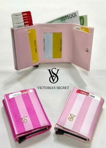 Victoria's Secret Pembe Kadın Deri Cüzdan - Görsel 5